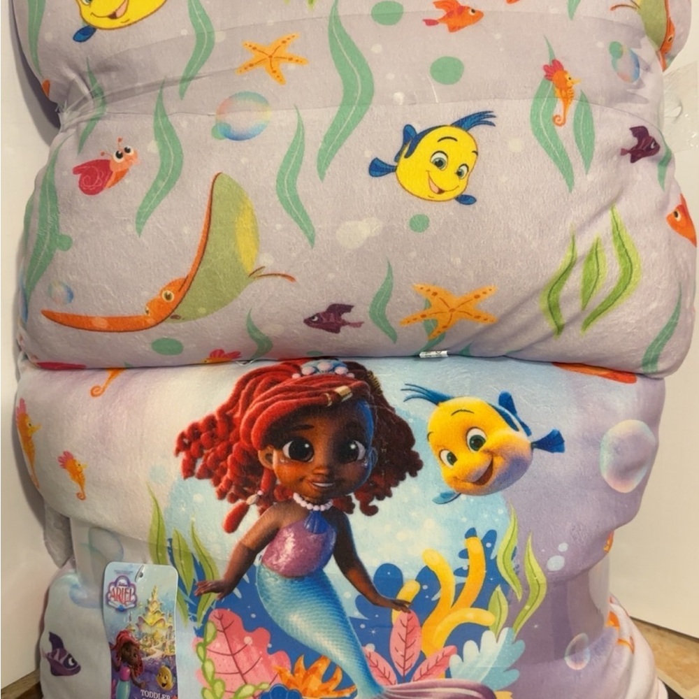 Disney Little Mermaid Pillow with Colorful Sea Creatures